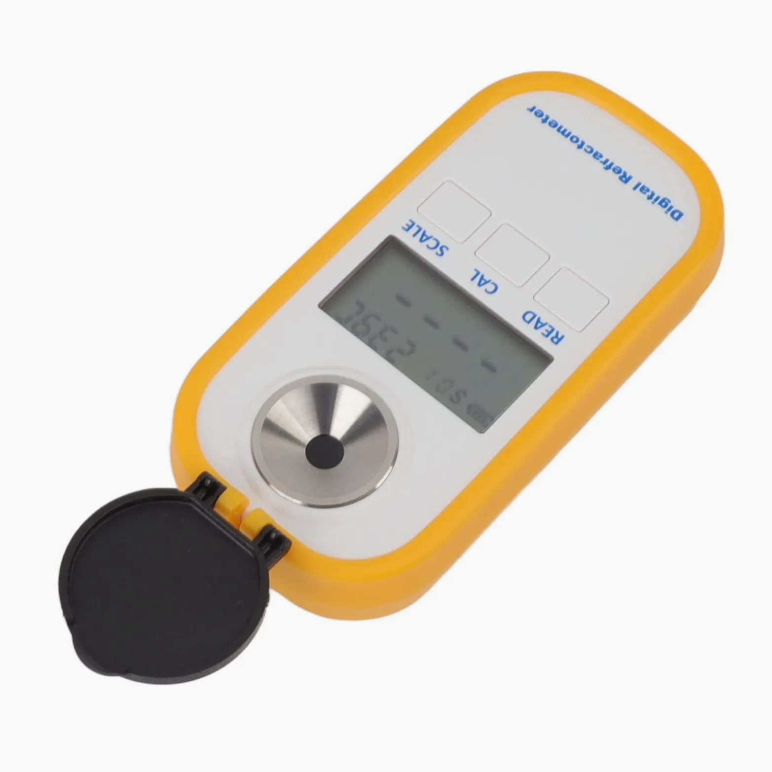 Cryfokt Refractómetro Digital de Mano Rápido y Conveniente para Pruebas de Alcohol Blanco Probador de Medidor de Concentración de Alcohol de 0 a 80% para Trabajadores de Laboratorio ABS Portátil