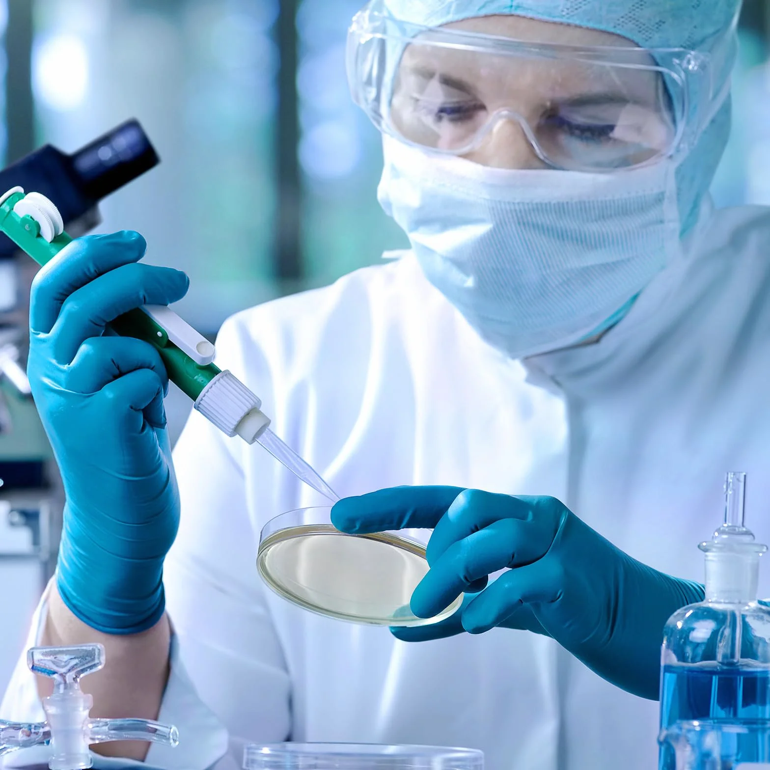 Placas de Petri con Agar Prevertido, Material de Cultivo Microbiológico, Crecimiento Rápido para Laboratorio