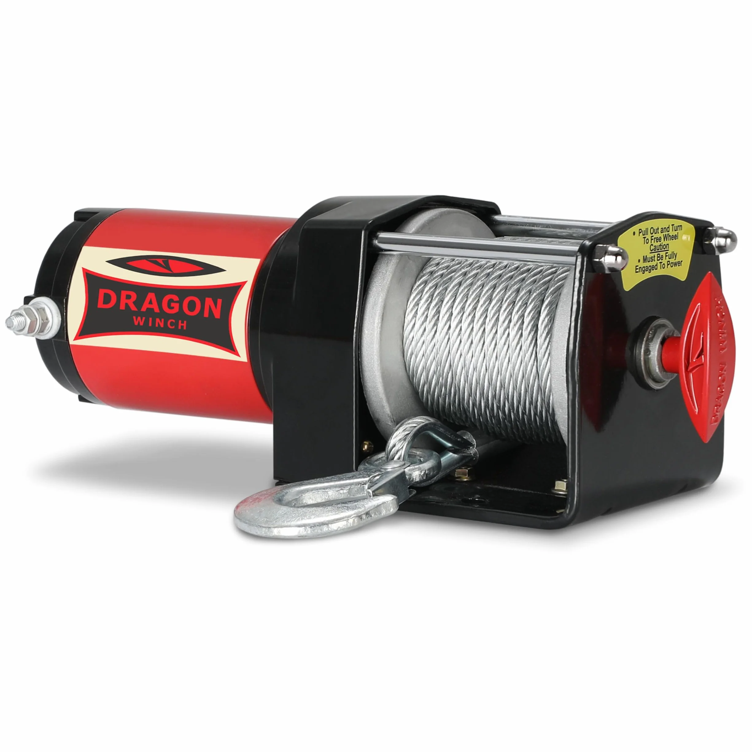Dragon Winch Cabrestante eléctrico 12V 3000 lbs / 1360 kg, serie Maverick con Cuerda de acero 10m para arados, quads, ATV, UTV | incluido control remoto inalámbrico + accesorios para Cabestrante