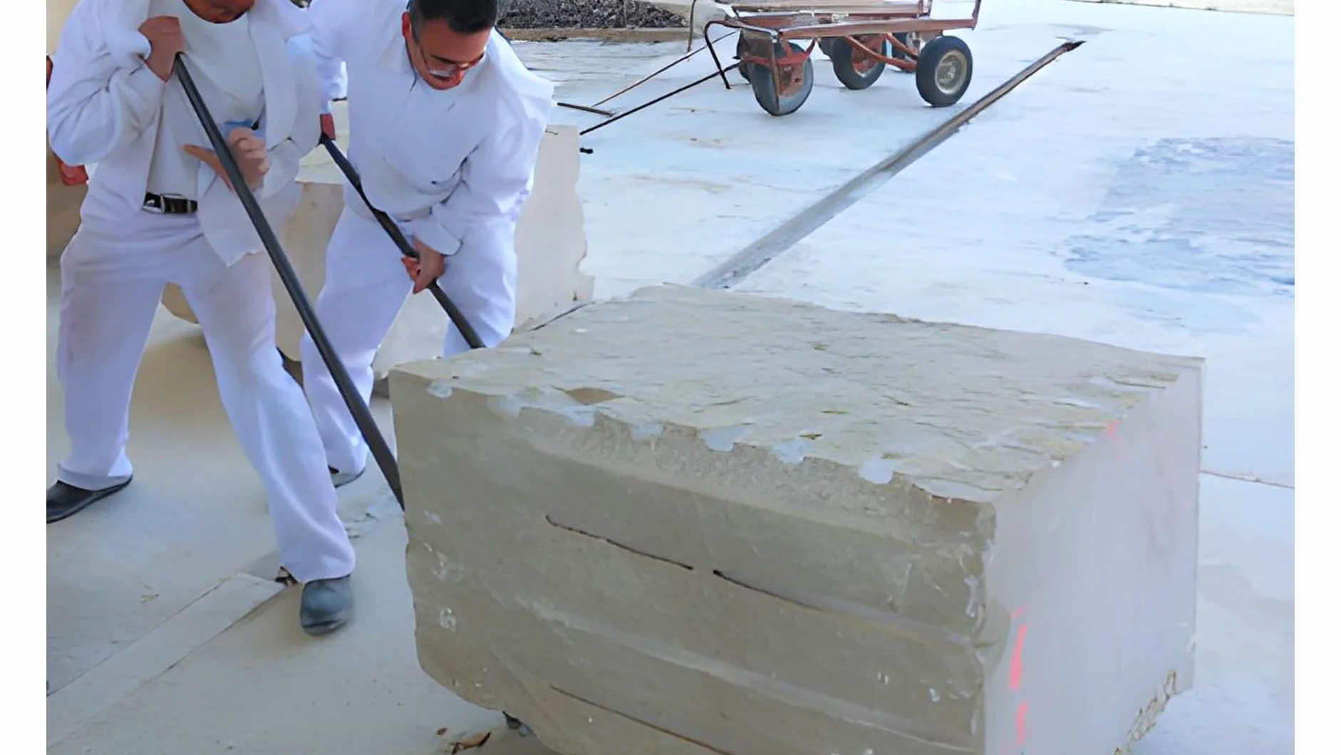 Bricoloco Barra palanca con cuña y pico, de acero forjado de 8 kilos y 150 cms. Levantar piedras y elementos pesados en obra, reforma y jardín.
