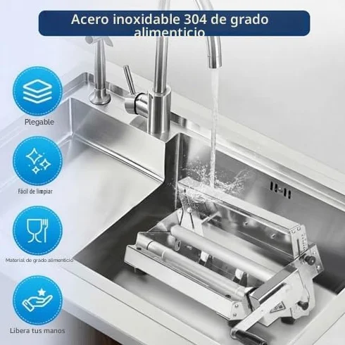 Laminadora de masa - Grosor ajustable 0,5-25 mm, plegable, para pizza, croissant, pasta, fondant, uso comercial, 30/40 cm