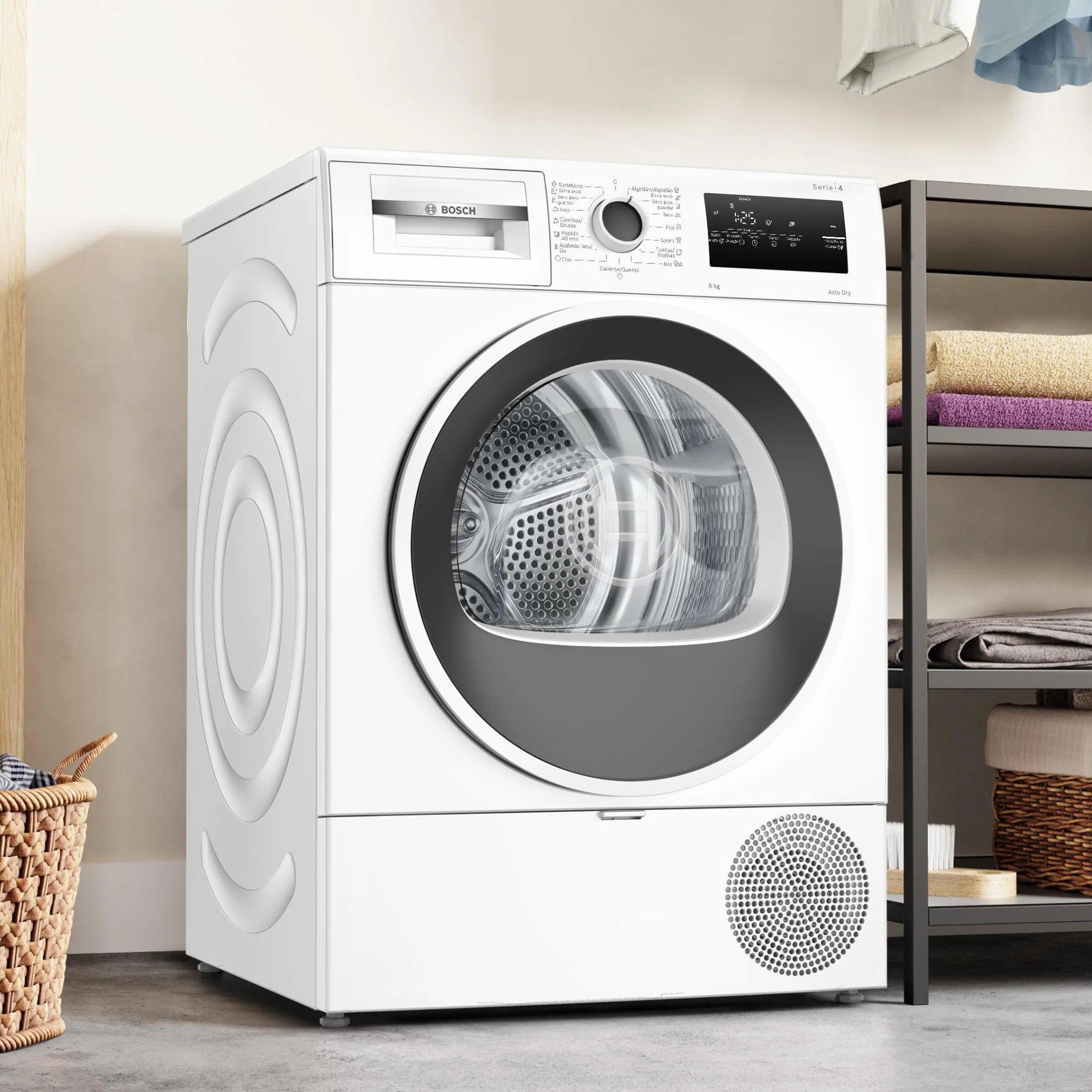 Bosch Secadora con bomba de calor 8 kg Serie 4 WTR85V00ES
