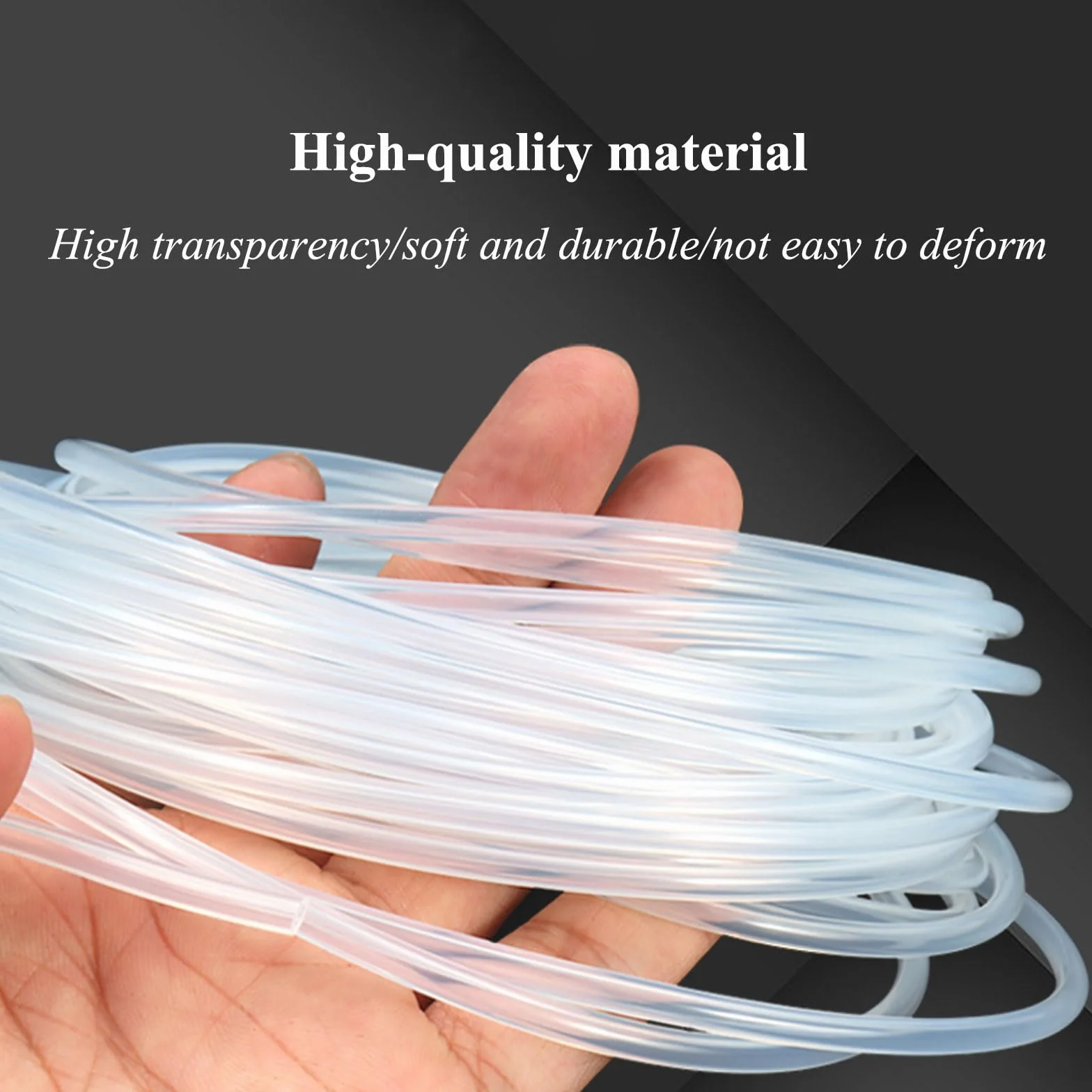 Tubo de goma de silicona flexible transparente, tubo de silicona de 8 mm de diámetro interior de 10 a 16 mm de diámetro exterior de 5 m de alta temperatura (16 mm x 8 mm)