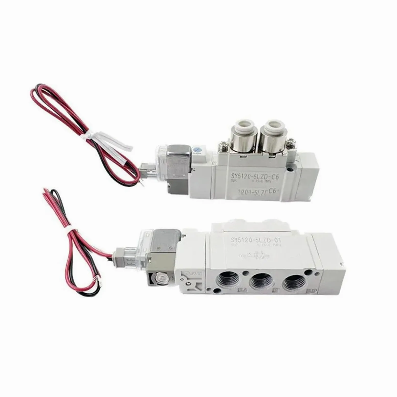 HEXEH Electroválvula neumática eléctrica SY5220 01 Electroválvula de 2 Posiciones Electroválvula electromagnética Doble(SY5220-4HD-01)