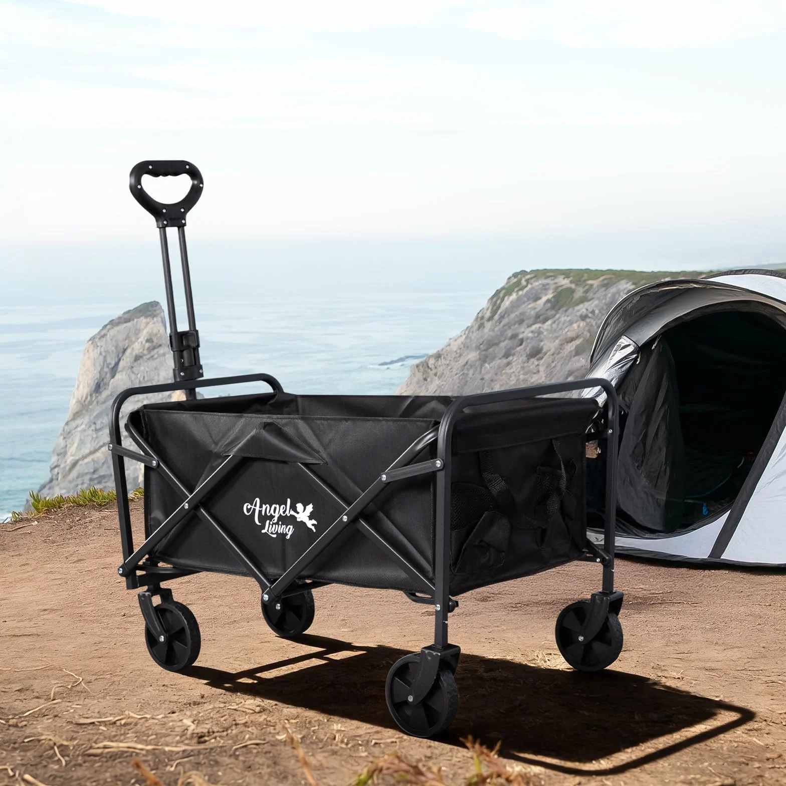 Carro Plegable Angel Living 200L 100KG 5'' Ruedas Mango Ajustable