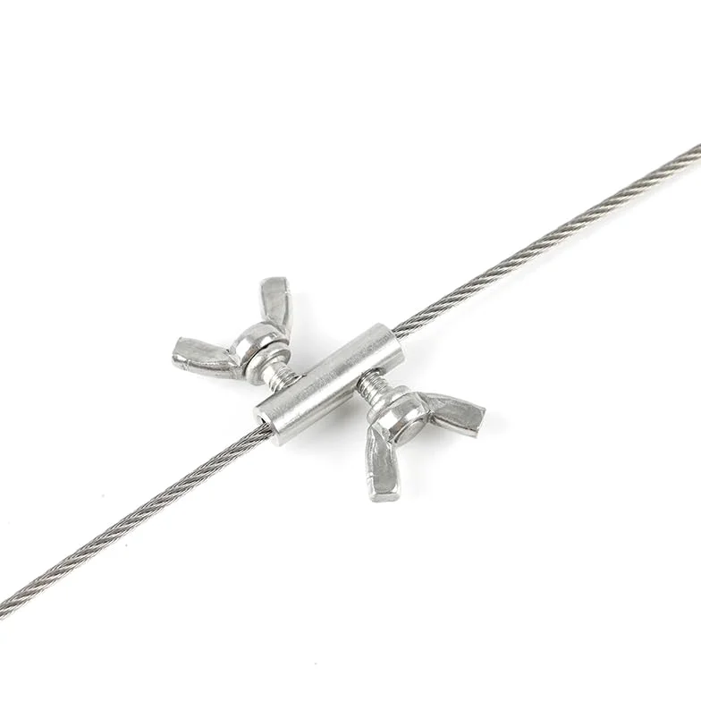 Abrazaderas De Cuerda De Cable 10 Uds. De cuerda de acero inoxidable 304, cierres manuales, hebilla de mariposa for Clip de cuerda de alambre doble de acero 1,5/2/3/4/5/6/8mm Clips De Cuerda De Cable(