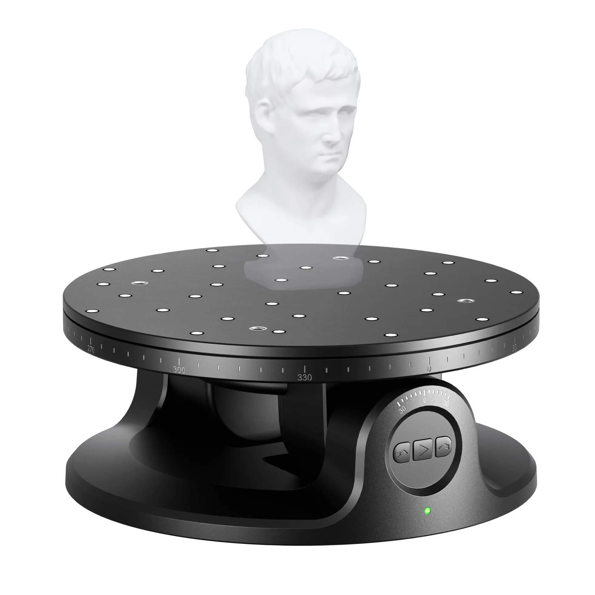 Revopoint Mesa giratoria doble eje, fácil capturar datos 3D detallados de objetos pequeños a medianos para escaneo 3D preciso, compatible con MIRACO/POP3 PLUS/INSPIRE 2/MetroX/MetroX Pro/MetroY Pro