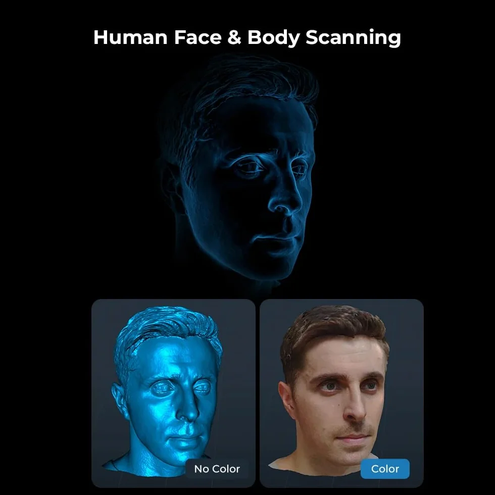 Creality Escáner CR Scan Ferret SE 3D, escáner de modelo 3D portátil para impresora 3D, precisión de 0,1 mm, seguimiento antivibración, puede escanear objetos negros y metálicos
