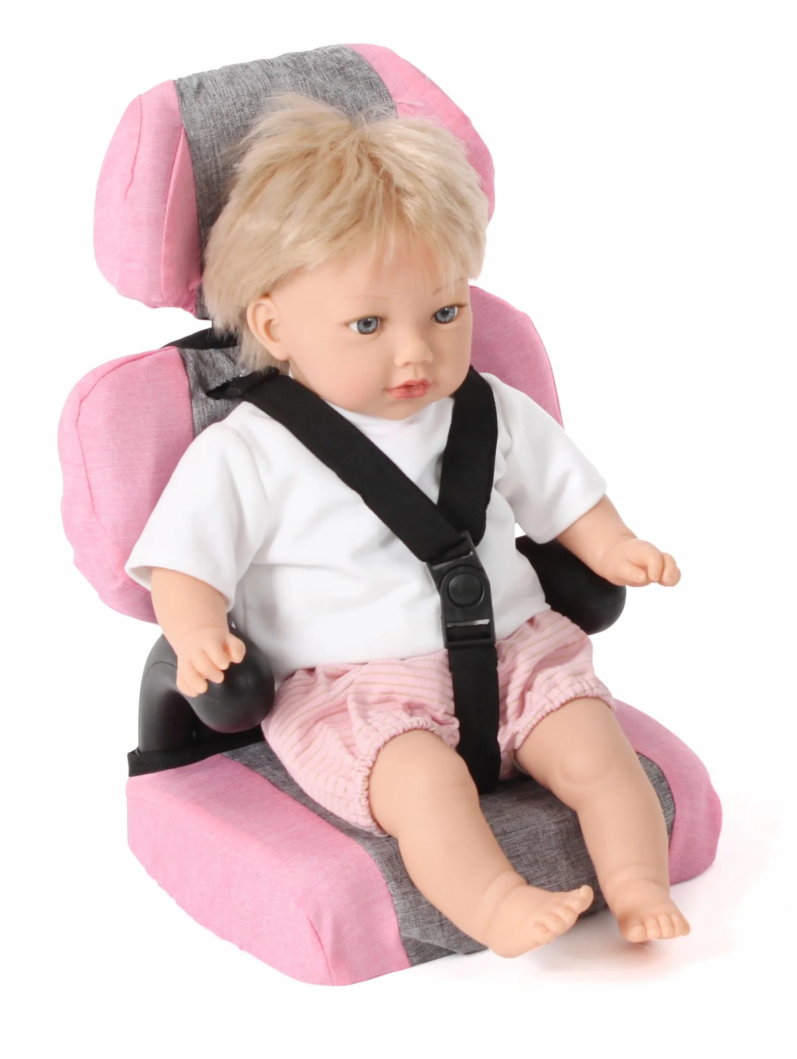 Bayer Chic 2000 Asiento de Coche para muñecas Gris y Rosa