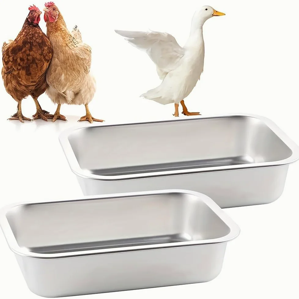 Alimentador de pollo de gran capacidad, equipo de riego de ganado de acero inoxidable para pollos, patos y cerdos, accesorios para gallineros