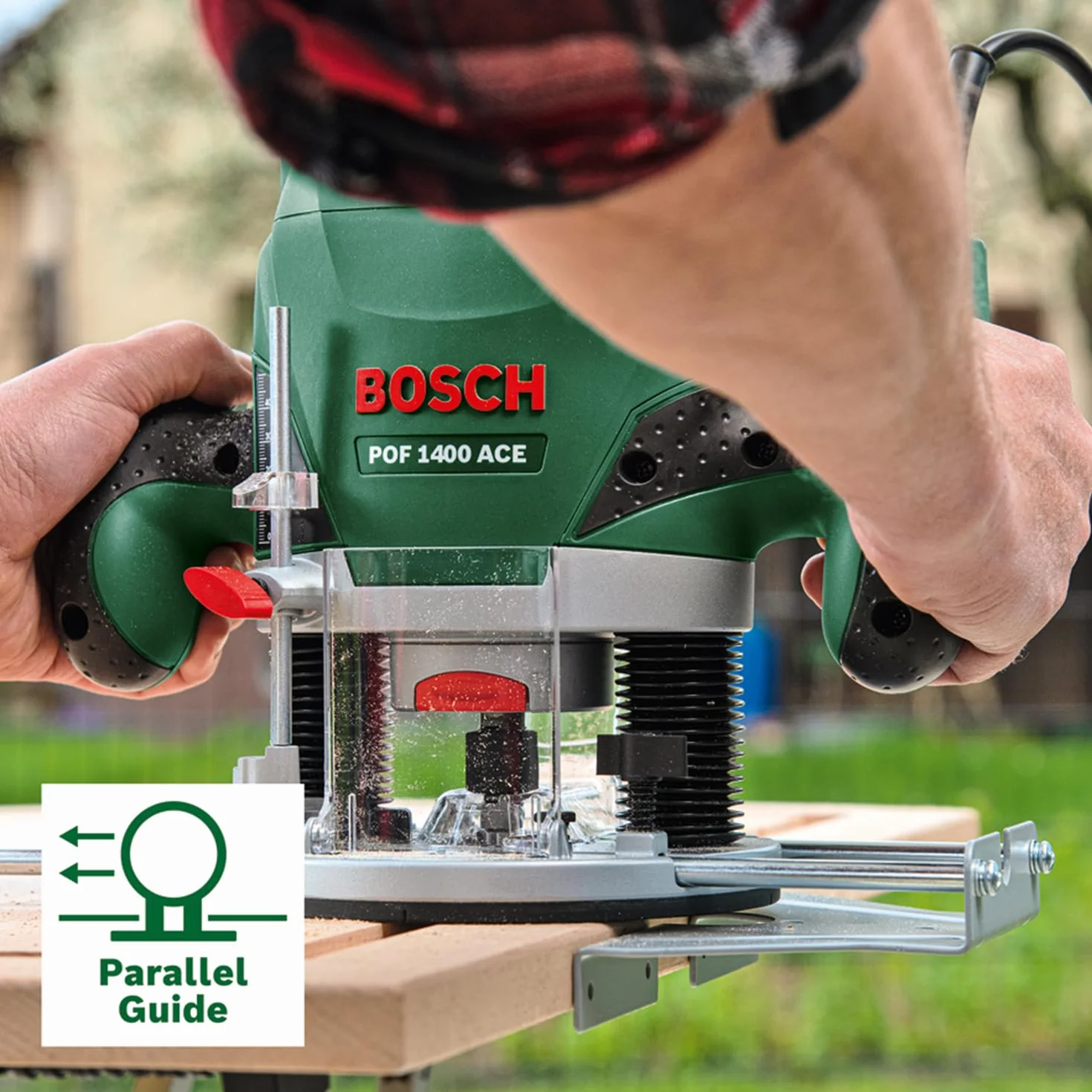 Bosch fresadora de superficie POF 1400 ACE (1400 vatios, en maletín)