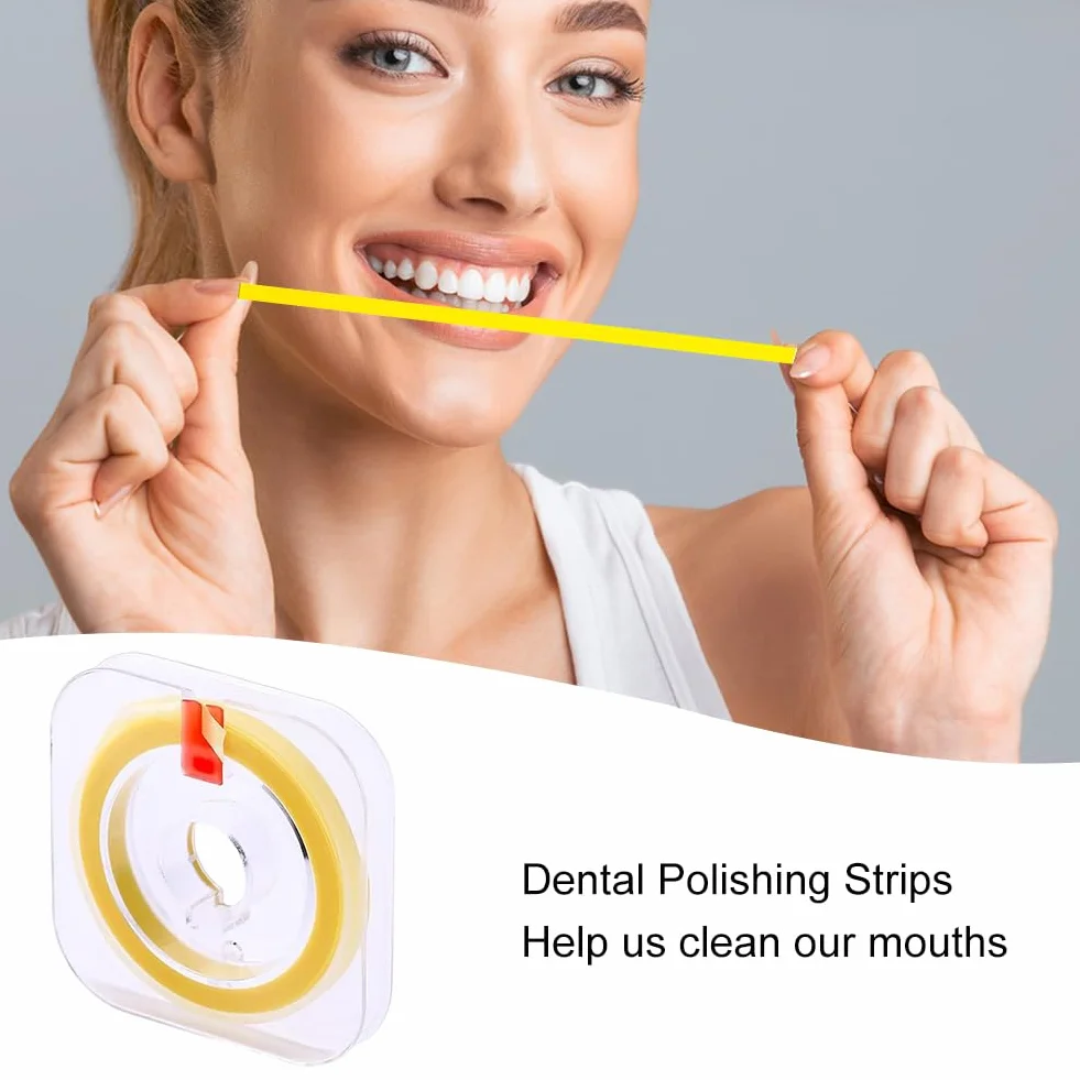Papel de Lija Dental 20μm Tiras de Pulido Dental para Limpiar Dientes Herramientas de Cuidado Bucal