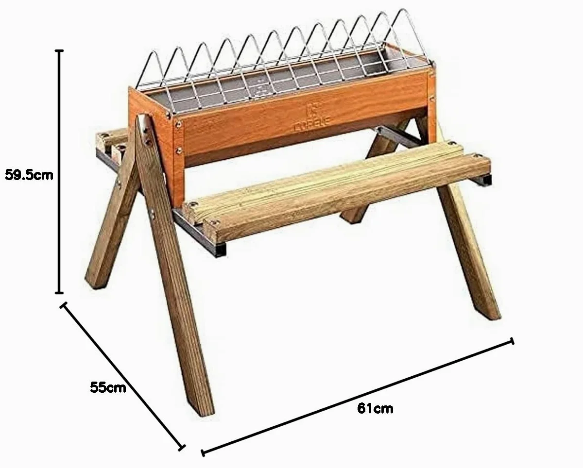 Copele 30691 Comedero Corral Imitación Madera con Patas, 60 cm
