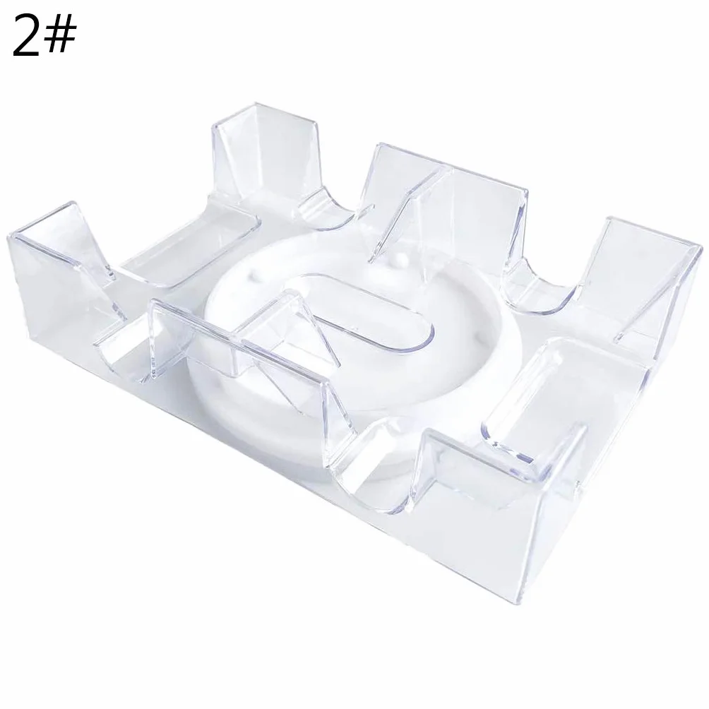 Caja de Cartas de póquer Transparente con Bandeja giratoria, Soporte para Juegos de Mesa