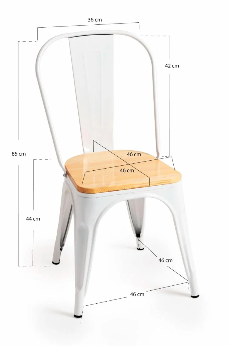Regalos Miguel - Packs Sillas Comedor - Pack 2 Sillas Torix Madera Natural - Blanco