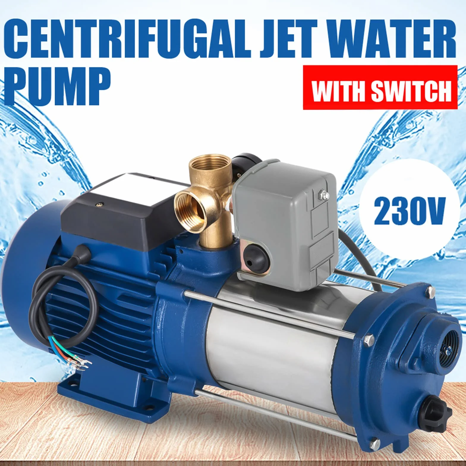 Bomba centrífuga de jardín, bomba centrífuga para el hogar, 2850 rpm 230 V, 50 Hz (1800 W)