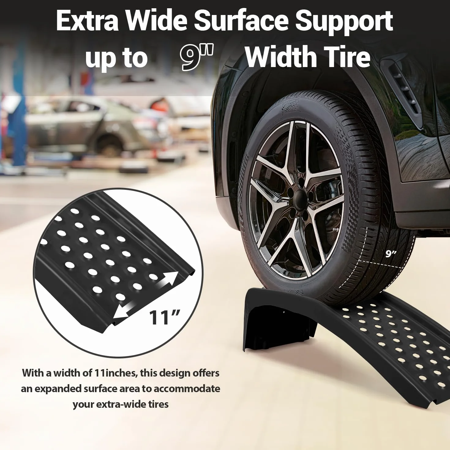 Rampas de Acero para Coches 8000 Libras 907 kg Camiones Alta Resistencia Negro 88x33x22cm