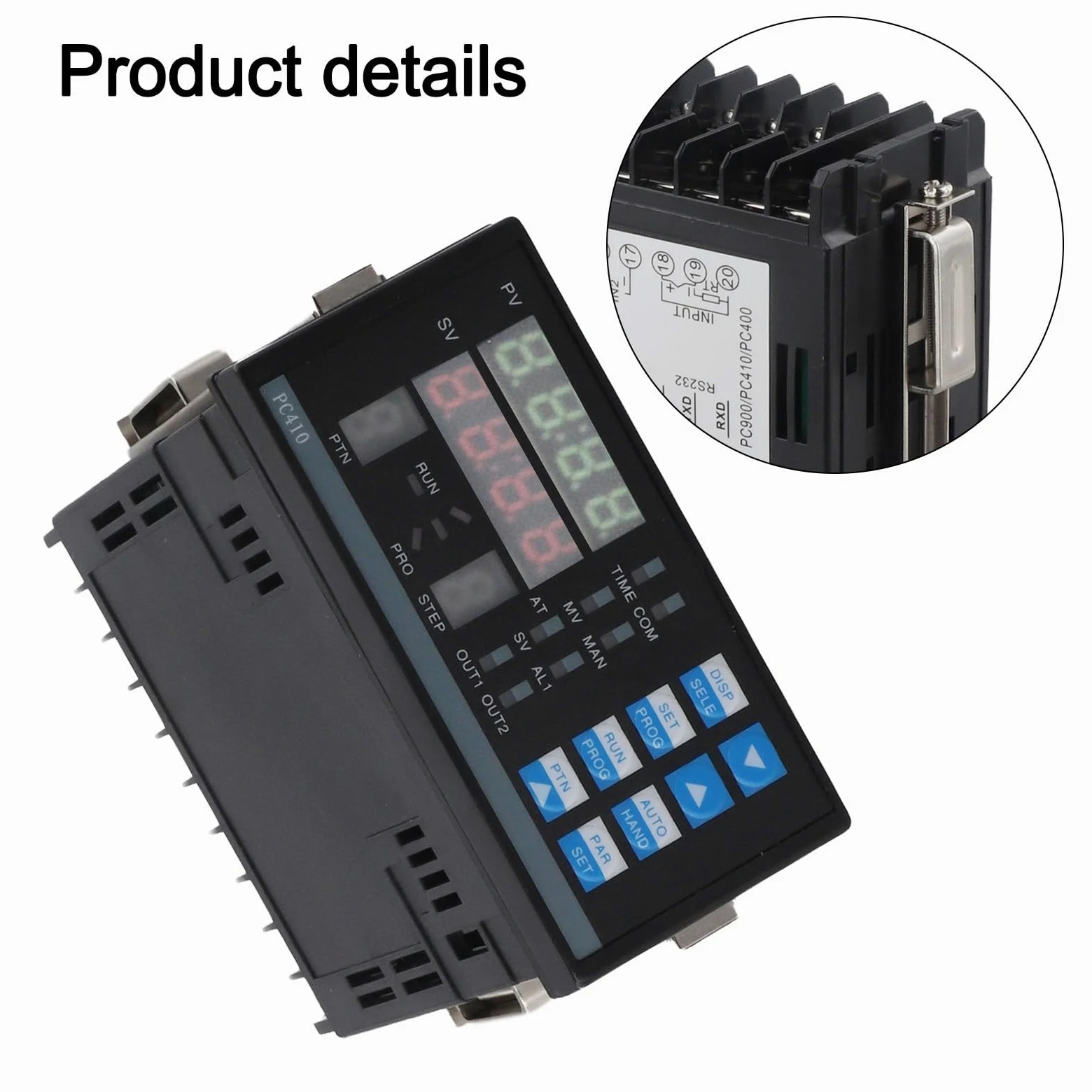 Controlador de temperatura digital PC410 para estación de retrabajo BGA, termostato PID con RS232, 10 curvas 8 segmentos, entrada de termopar tipo K, salida de relé de estado sólido