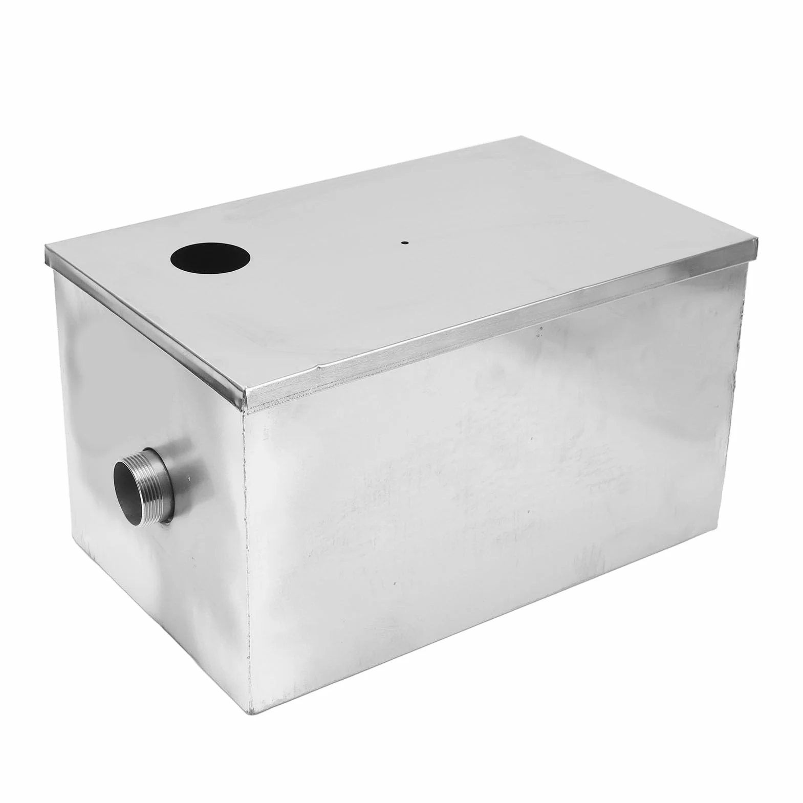 Trampa de Grasa para Cocina, Sellado Grande Gran Capacidad Amplia Aplicación Trampa de Grasa de Alto Flujo Acero Inoxidable para Restaurante