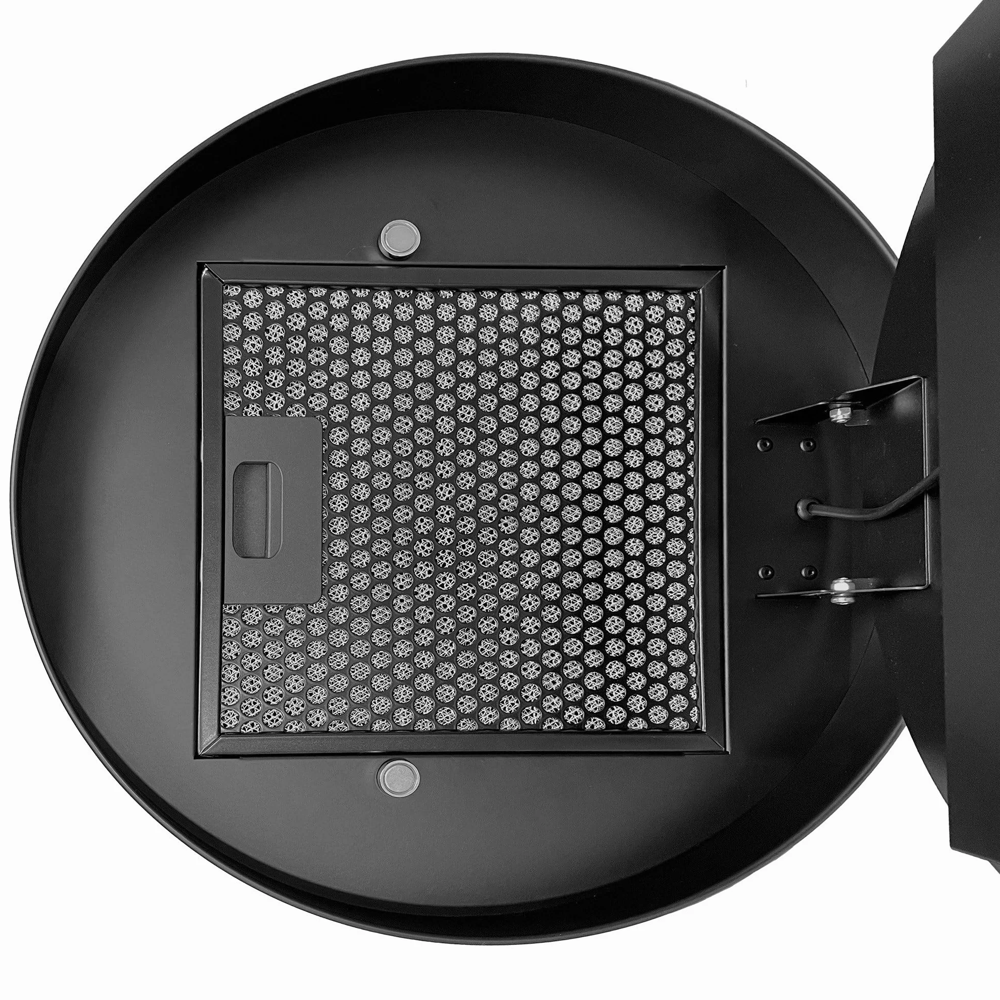 GURARI GCH I 385 36 BL Campana Extractora Isla Redonda 36 cm Negro 1000 m³/h LED
