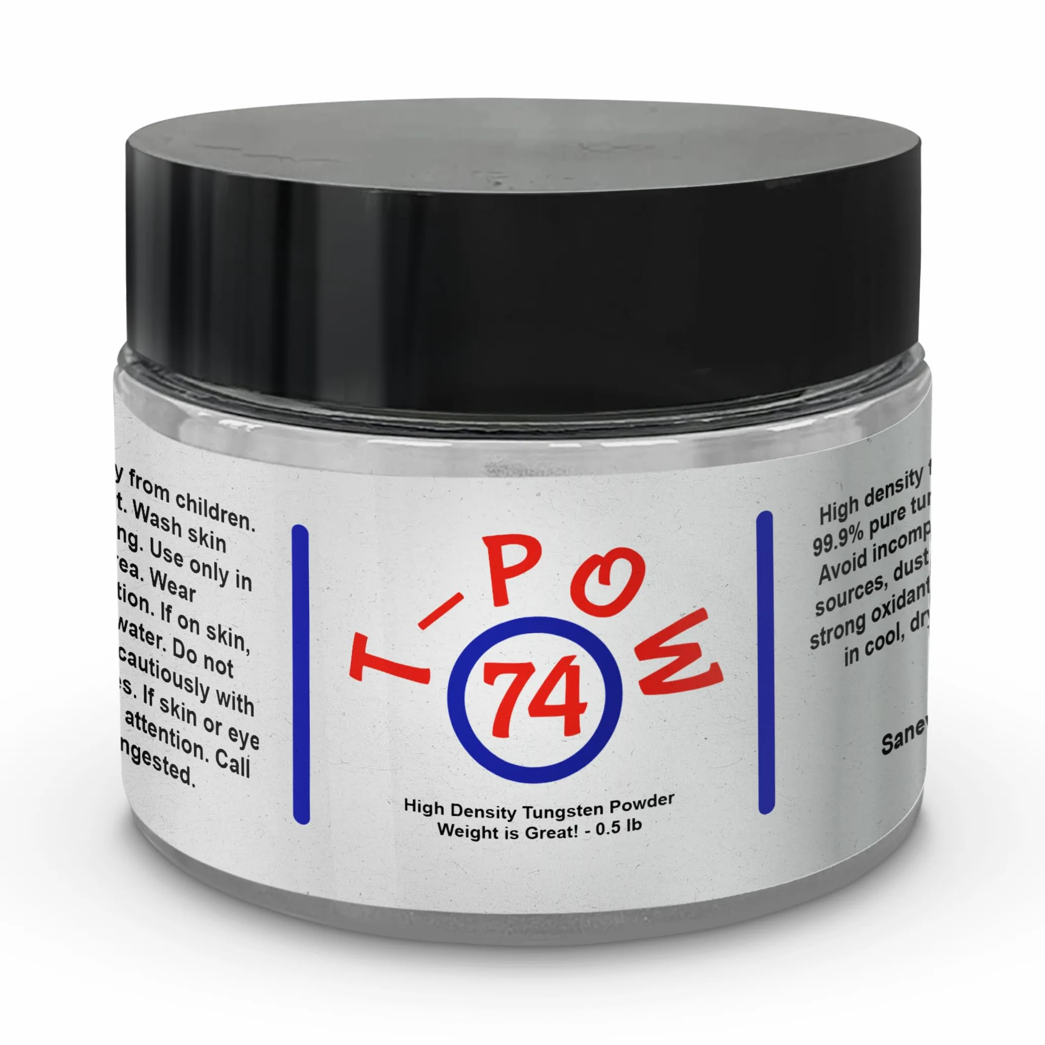 Polvo de tungsteno | Alta densidad | Más del 99.9% de pureza | 0.45 libras | Perfecto para añadir peso a cualquier cosa: palos de golf, atado de moscas, coches Derby de madera de pino