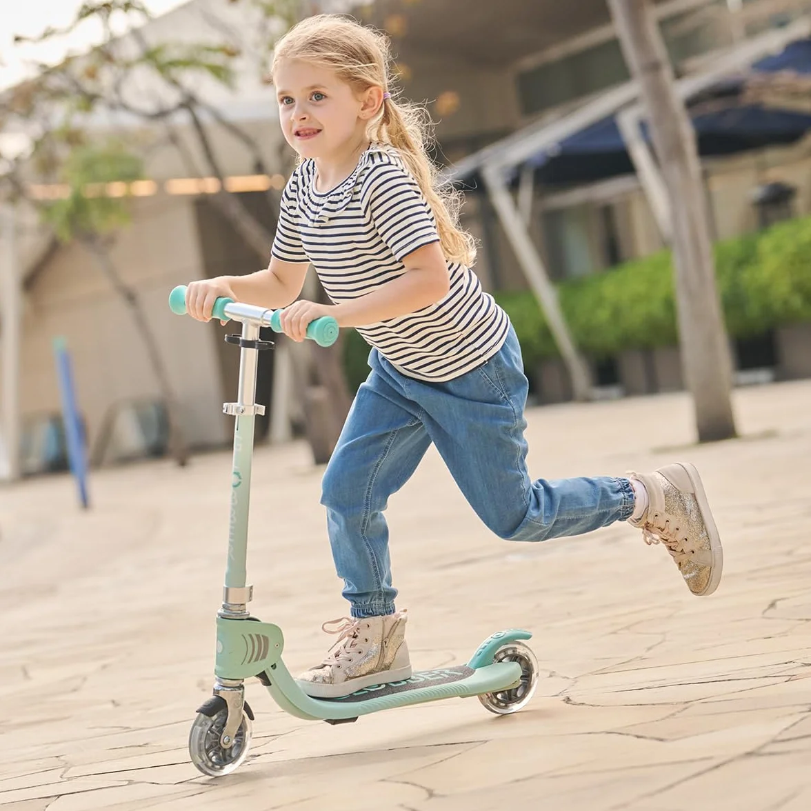 Globber Flow Plegable Junior Lights Patinete 2 Ruedas Plegable niños 3 años