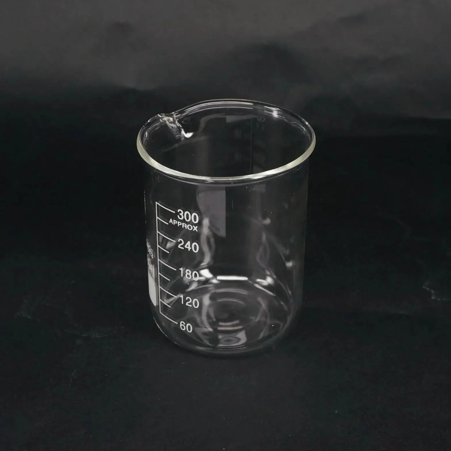 Vaso de precipitados de Vidrio de Forma Baja con Pico, Vaso de precipitados de borosilicato de 300 ml, Tazas medidoras de Laboratorio de química, 1 Pieza