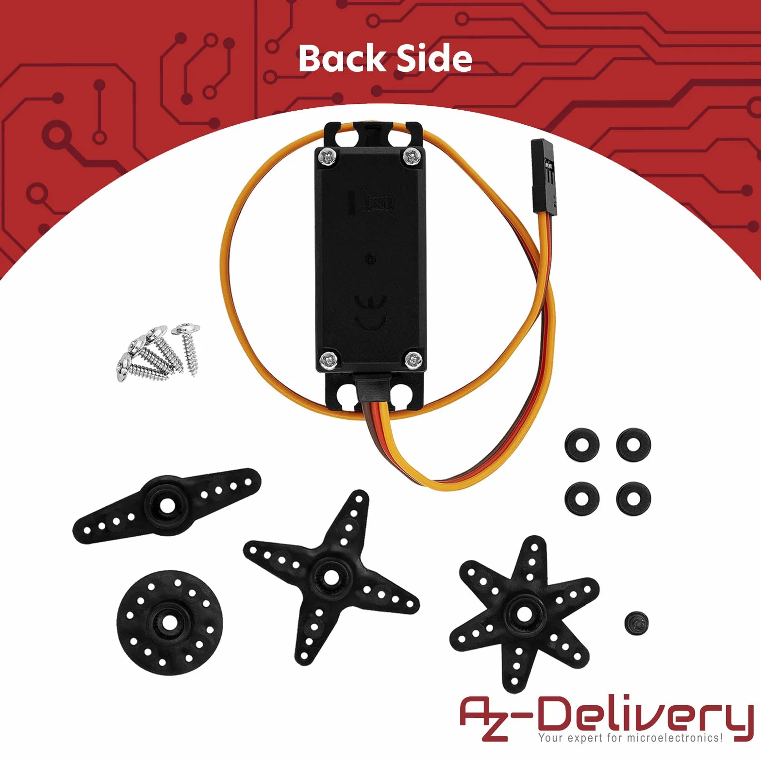 AZDelivery 3 x MG995 Micro Digital Servo Motor para RC Robot Avión Helicóptero Compatible con Arduino