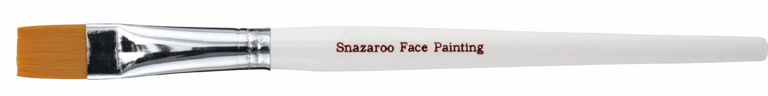 Snazaroo Pincel profesional para pintura facial ancho plano blanco