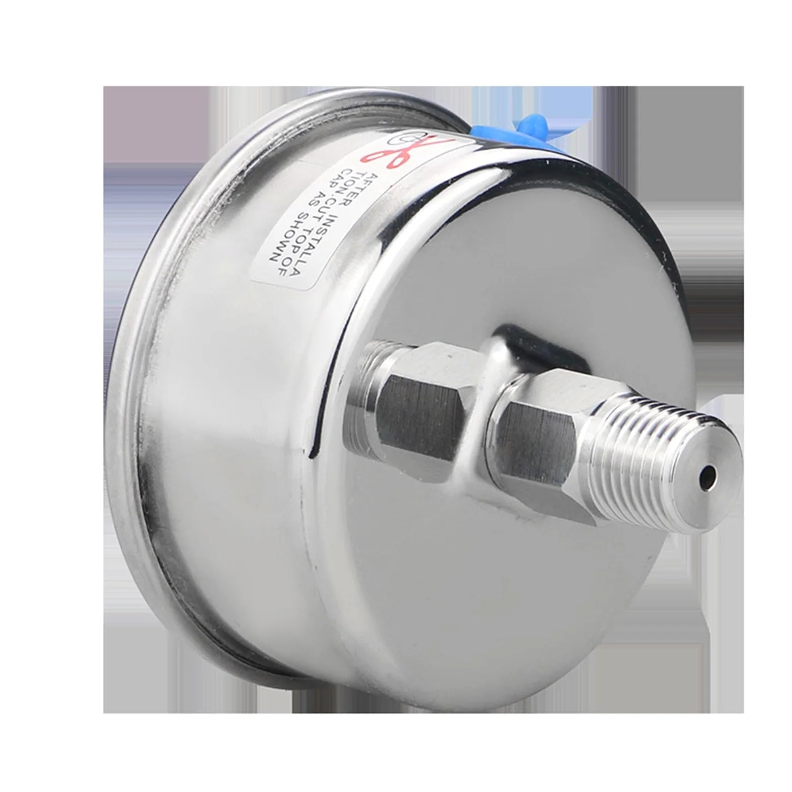 Manómetro de presión de Acero Inoxidable de 40 mm con conexión Trasera, 1-0-400 Bar, para Agua, Gas, Aire, Aceite, hidráulico (Color: NPT 1-8, tamaño: 0-6 Bar)