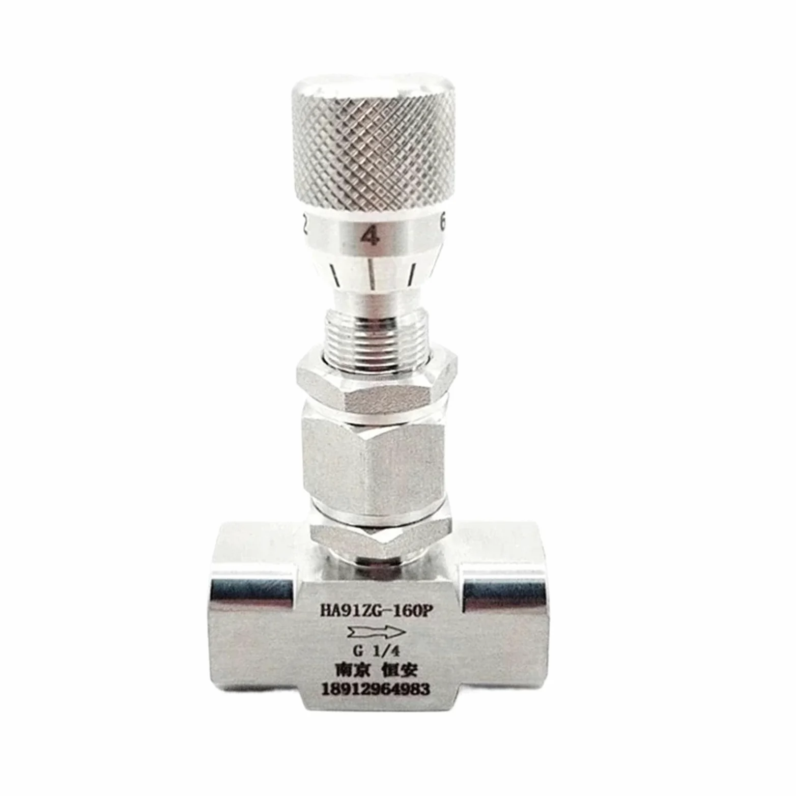 Válvula de aguja de medición micro reguladora de flujo SUS304/316L BSP NPT hembra recta recta de 0.1-0.5 pulgadas para agua, gas, aceite (0.12 pulgadas-NPT-1.2 mm, recto 304)