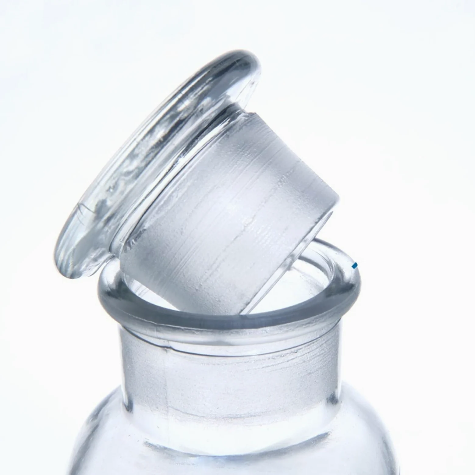 Botella para reactivos de Laboratorio, Botella de reactivo de Vidrio Transparente/Cepillado de Boca Estrecha/Ancha de 60 ml a 500 ml (Paquete de 2 Unidades)(2 250mL 2pcs)