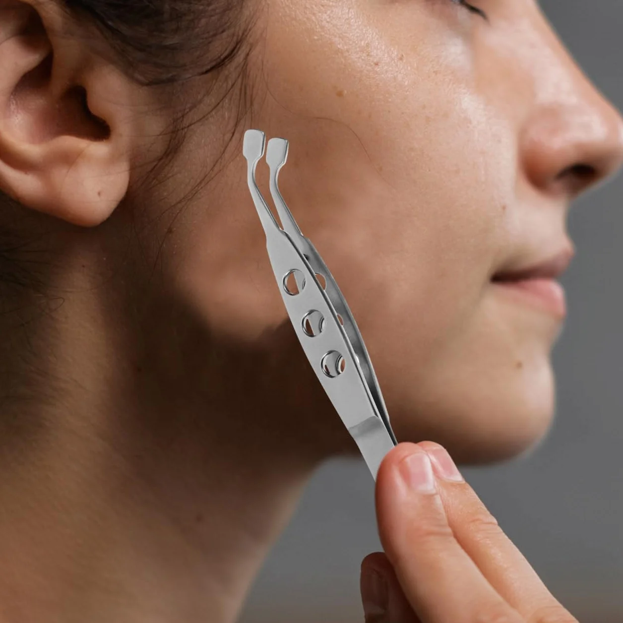 Pinzas y Masaje Titanio Aleación para Párpados Fácil Operación Precisa Cuidado Facial Ojos Mujeres