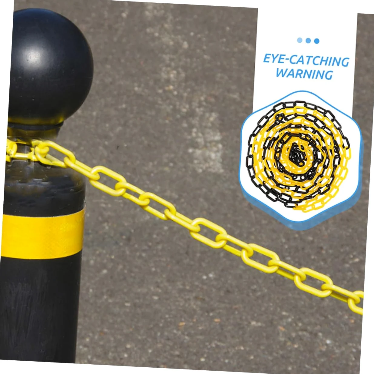 Gatuida 8piezas Cadena De Barrera De Seguridad Plástica Para Control De Tráfico y Gestión De Seguridad Para Conos De Señalización y Áreas De Estacionamiento