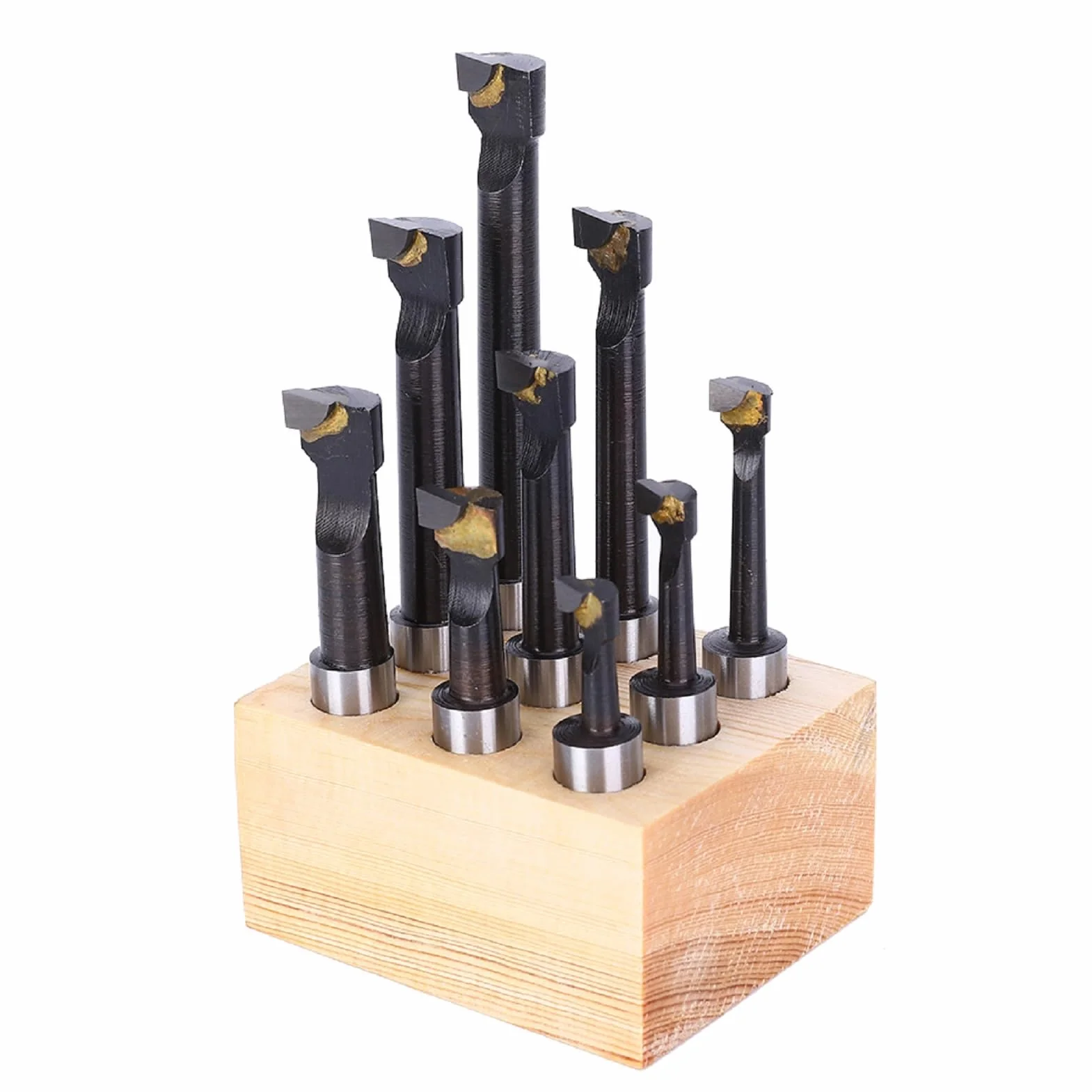 Juego de 9 barras de mandrinar de 12 mm de cabeza de acero de alta velocidad CNC herramienta de fresado de torno
