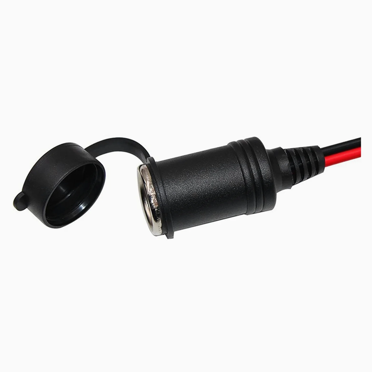 Adaptador Hembra for Encendedor de Cigarrillos de Coche, 2 pies, 12V, 24V, Pinzas de cocodrilo de 10A, Cable de extensión con Clip for batería de Coche