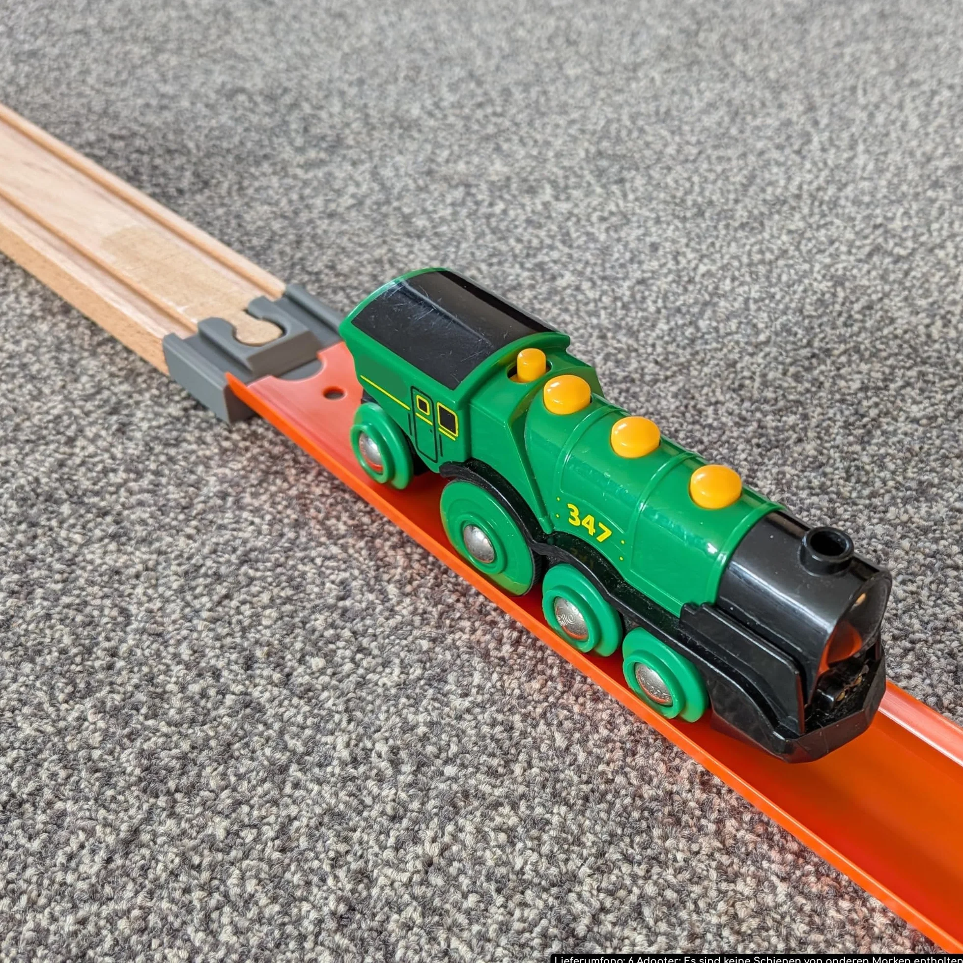 Hot Wheels Adaptador de Tren de Madera, 6 Unidades