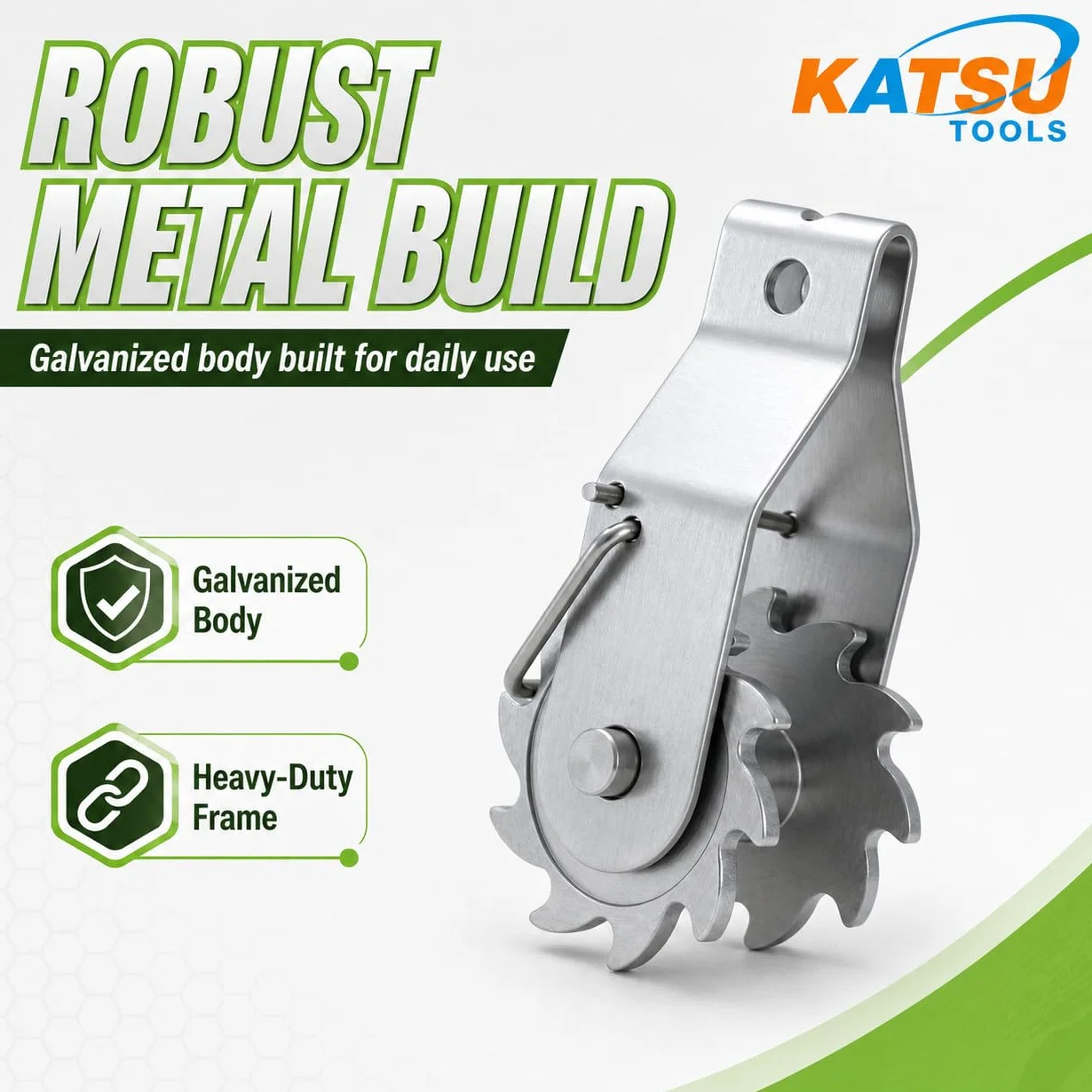 KATSU 667212 - Colador de cercas eléctrico de aleación de aluminio resistente, para ganado, ganado, caballos, granja, jardín, alambre eléctrico