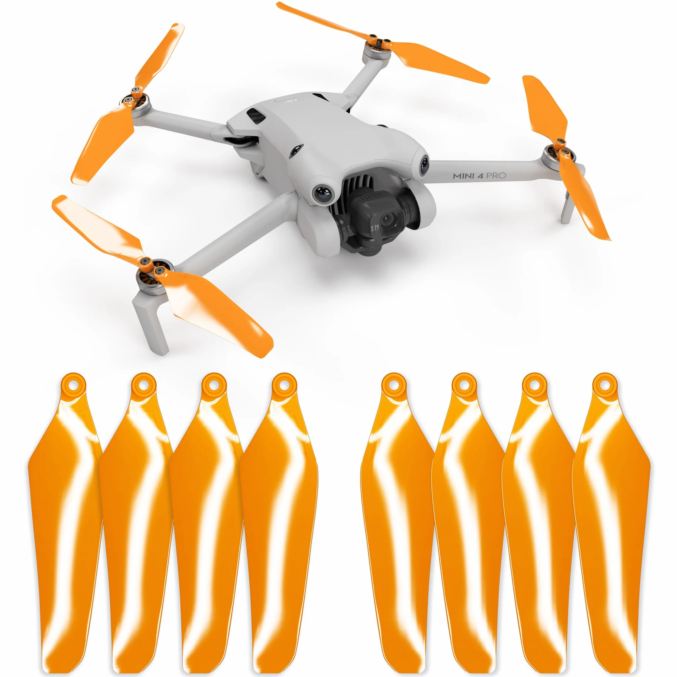 Master Airscrew Hélices Super Stealth para DJI Mini 4 Pro & Mini 3 Pro - Naranja, 4 hélices