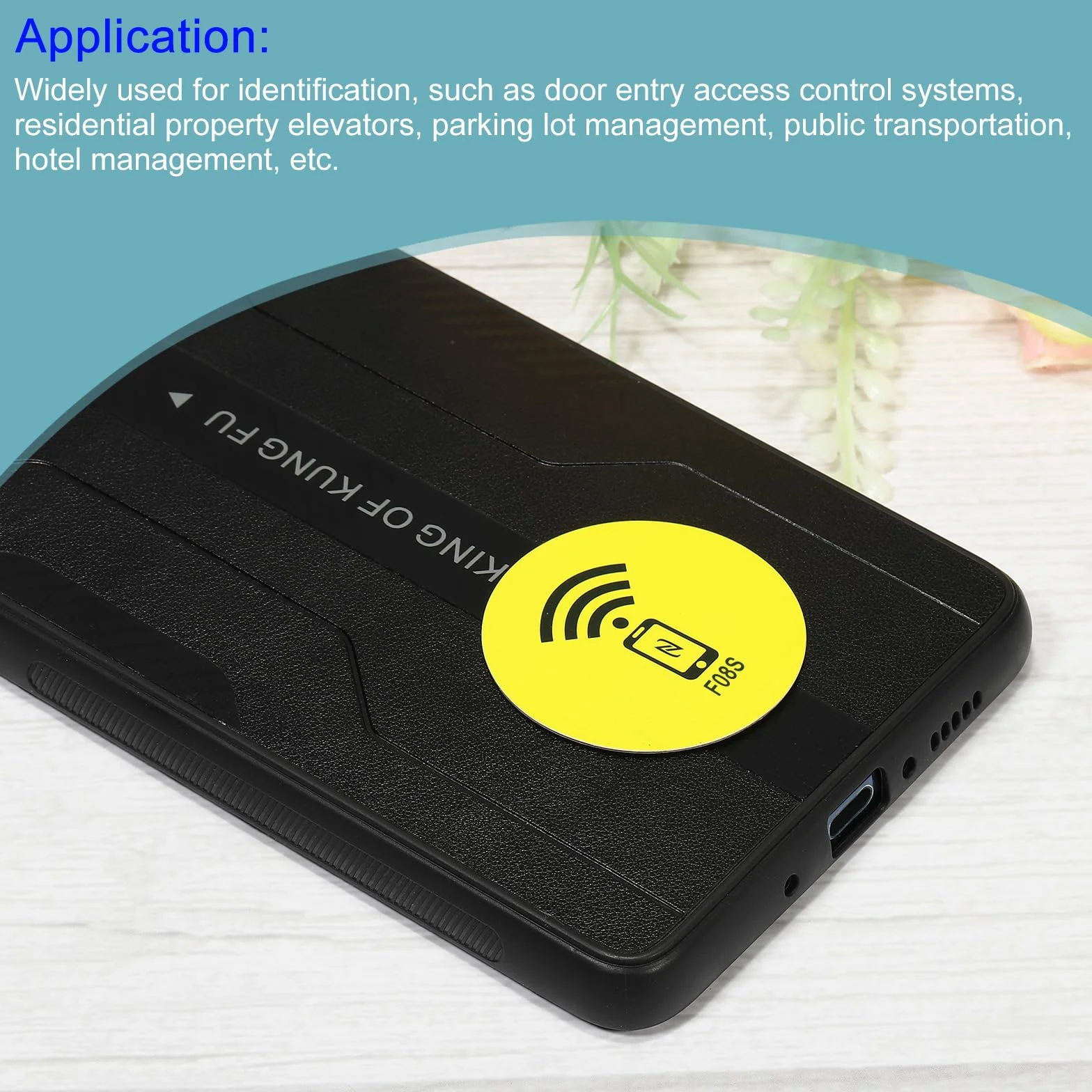 sourcing map NFC Etiquetas Pegatinas M1 RFID IC 13.56MHz Regrabable Reverso Adhesivo Sin Contacto, Amarillo 4 Paquetes