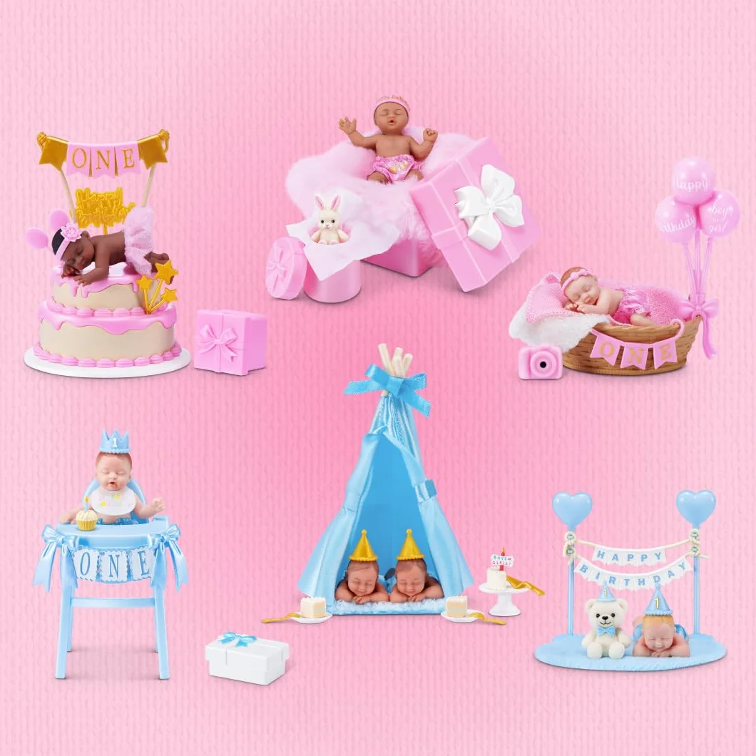 ZURU My Mini Birthday Series 1 Muñeca Coleccionable en Cápsula Misteriosa con Accesorios y Set de Juego