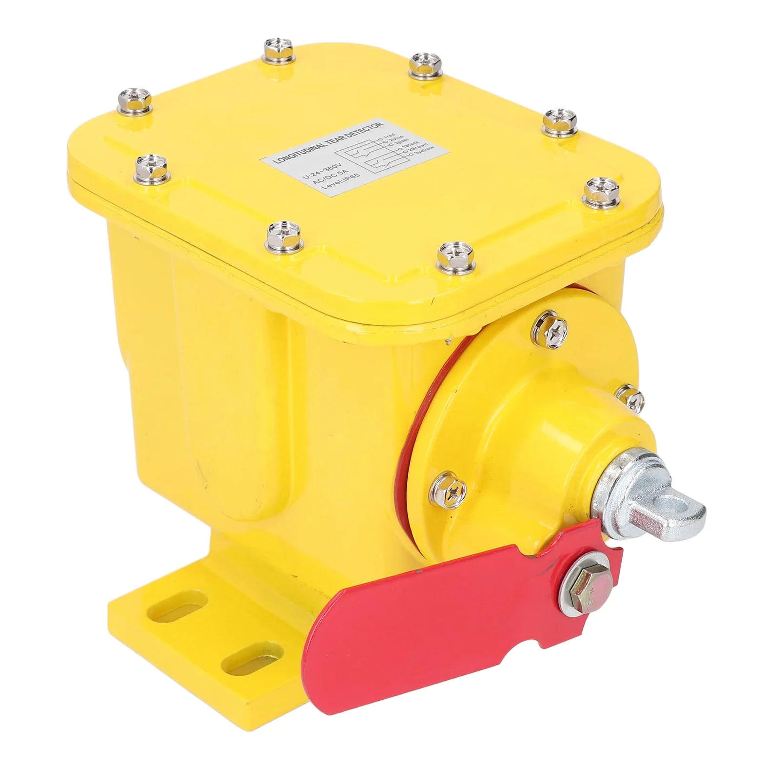 Ejoyous Interruptor de Cable de Tracción Interruptor de Cable de Tracción de Aleación de Aluminio 24 a 380 V Restablecimiento Manual IP65 2 Microinterruptores de 20 Mm para Parada de Emergencia de
