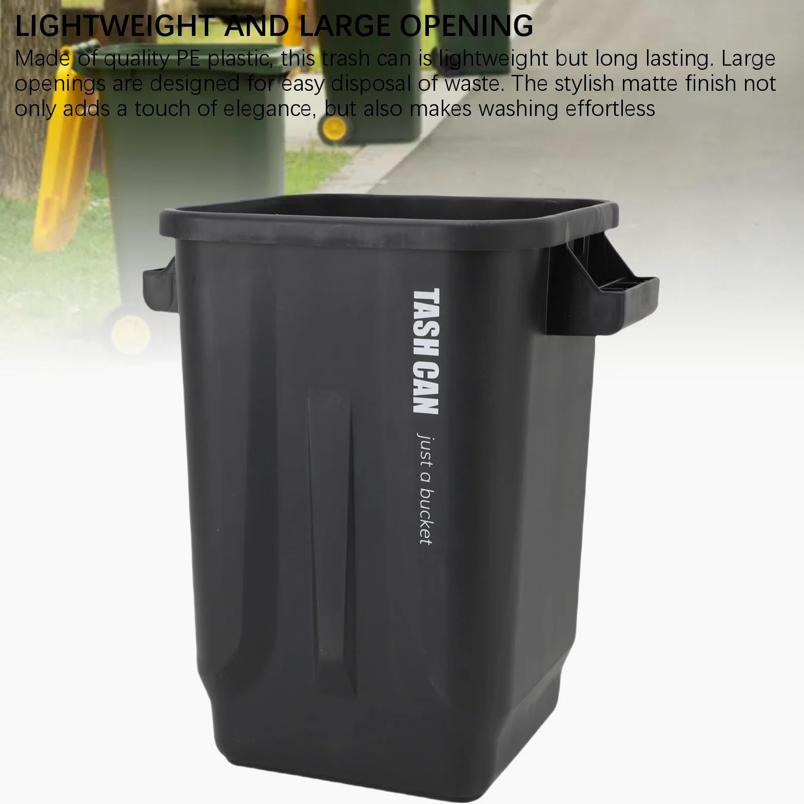 Cubo de Basura de Cocina, Cubo de Basura Compacto que Ahorra Espacio con Asas Resistentes y Diseño Apilable, para Baño, Oficina, Sala de Estar, RV (Negro)