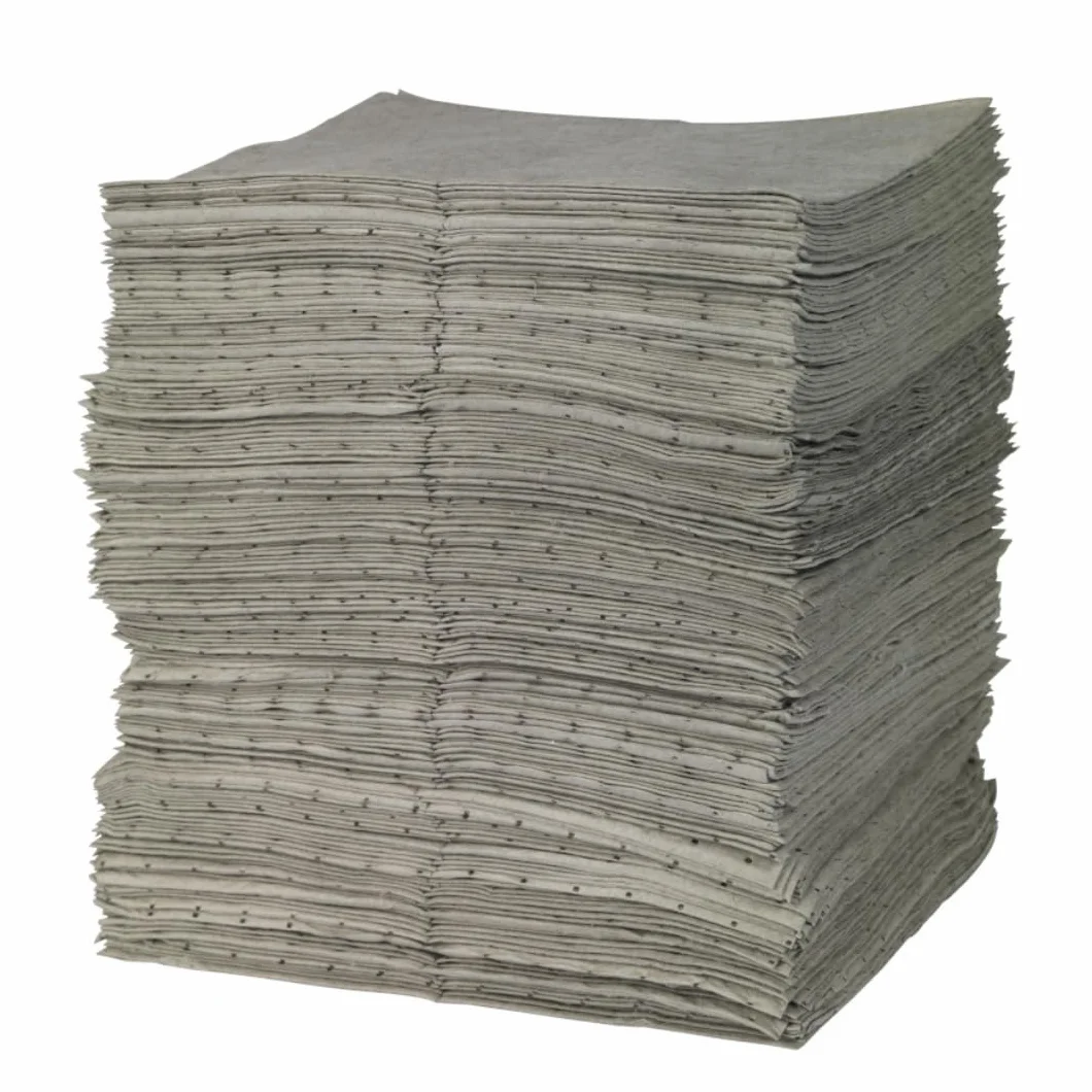 SPC® by Brady Almohadillas Absorbentes Universales – Pack de 200, 1 capa, Sellados y Perforados, 40 cm x 50 cm, Alta Absorción para Aceites, Agua, Disolventes y Refrigerantes