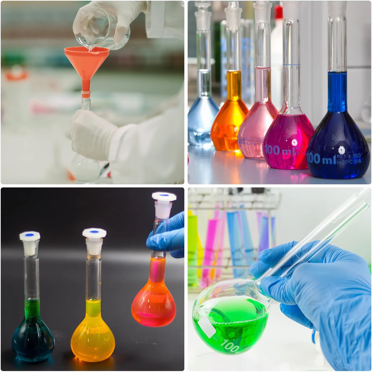 Matraz Volumétrico 5 ml, 10 Unidades Vidrio Borosilicato 3.3 con Tapón, Tolerancia 0.22 ml