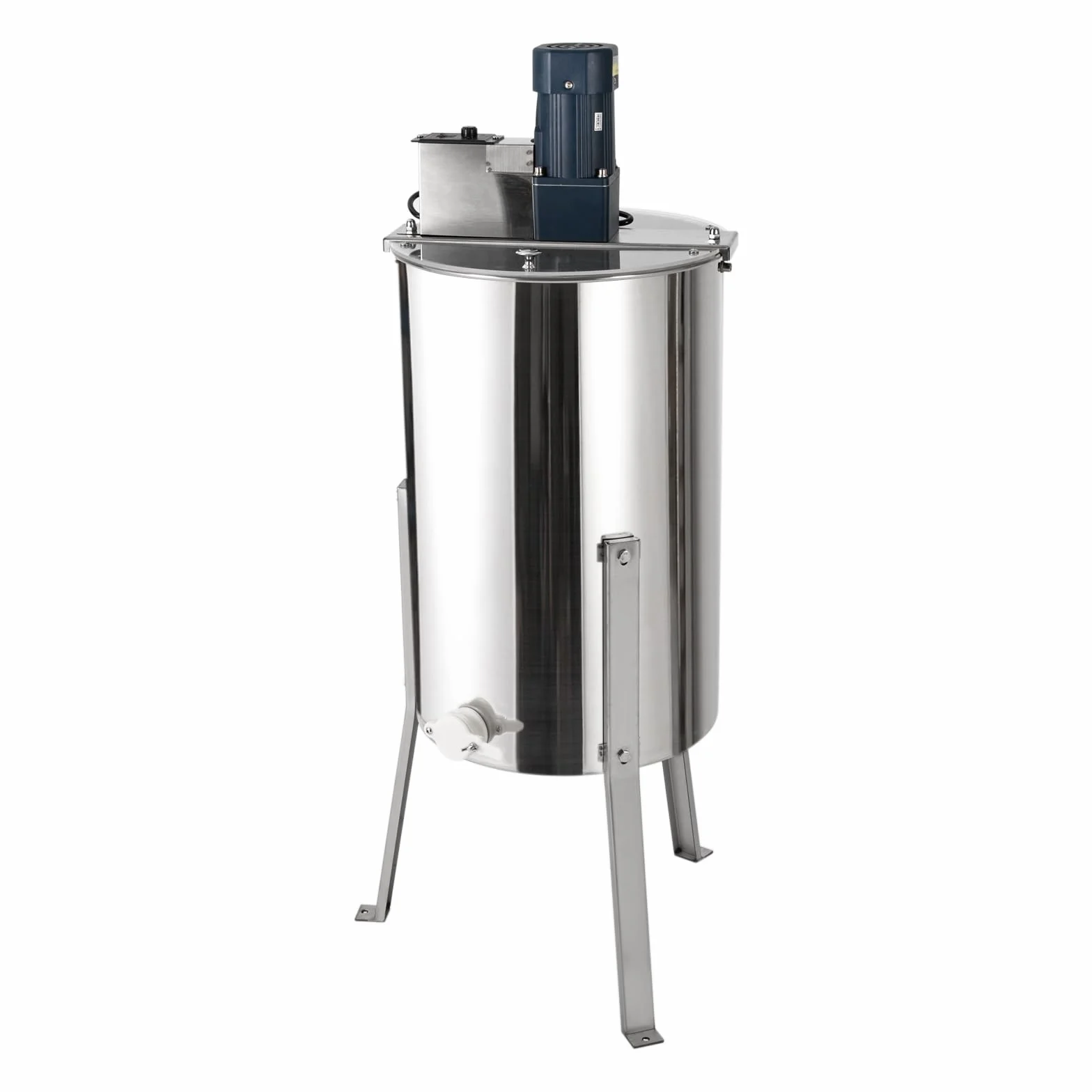 Centrifugadora de miel eléctrica, acero inoxidable Apicultura rango de velocidad 0-370rpm 140W, extractor de miel eléctrico Tamaño interior 26*45cm para uso residencial, base agrícola (D*H) 38*60cm