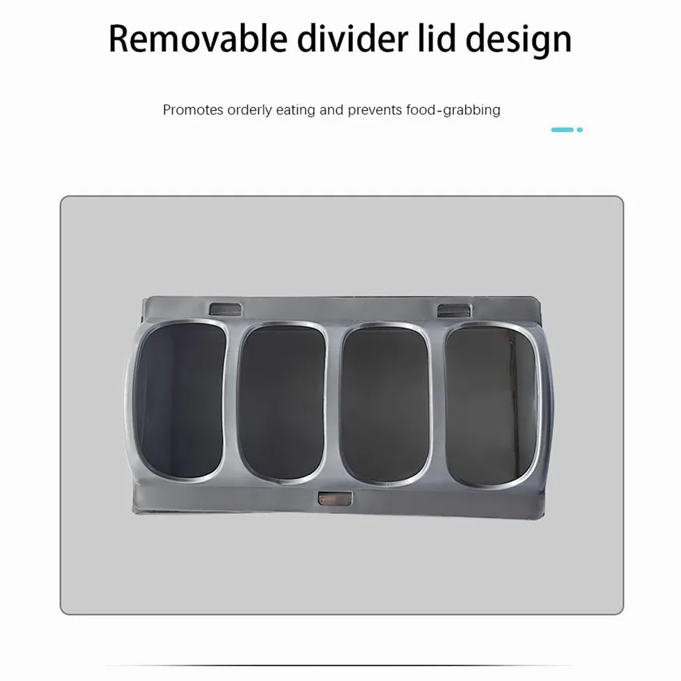 Comedero de pollo de acero inoxidable, comedero rectangular con tapas divididas, equipo de alimentación de aves de corral de doble cara a prueba de derrames para pollos, patos