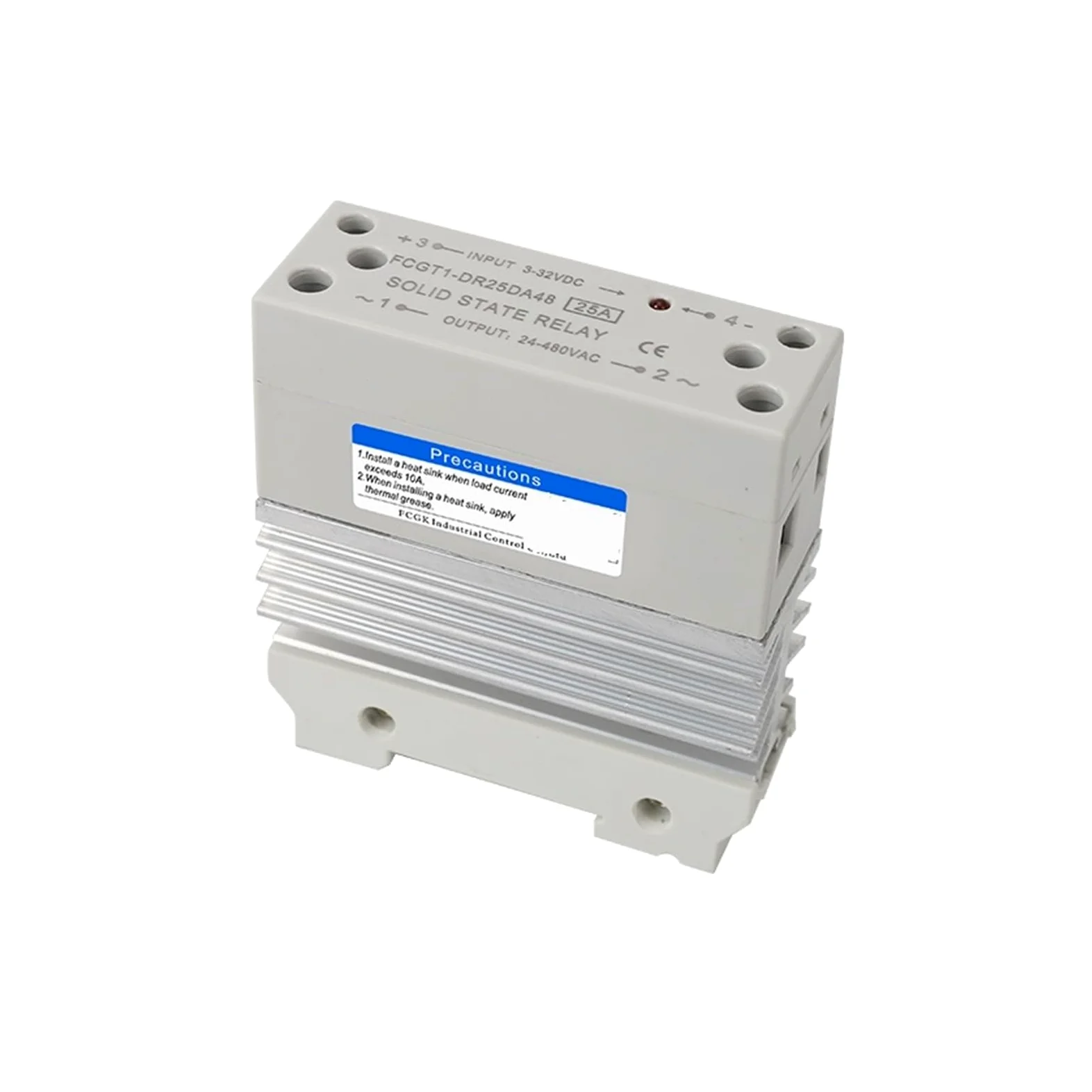Relé de estado sólido SSR delgado monofásico, 10A, 25A, 40A, 60A, 80A, 100A, con disipador de calor, relé Industrial, montaje en Riel DIN(AC control AC,120A)