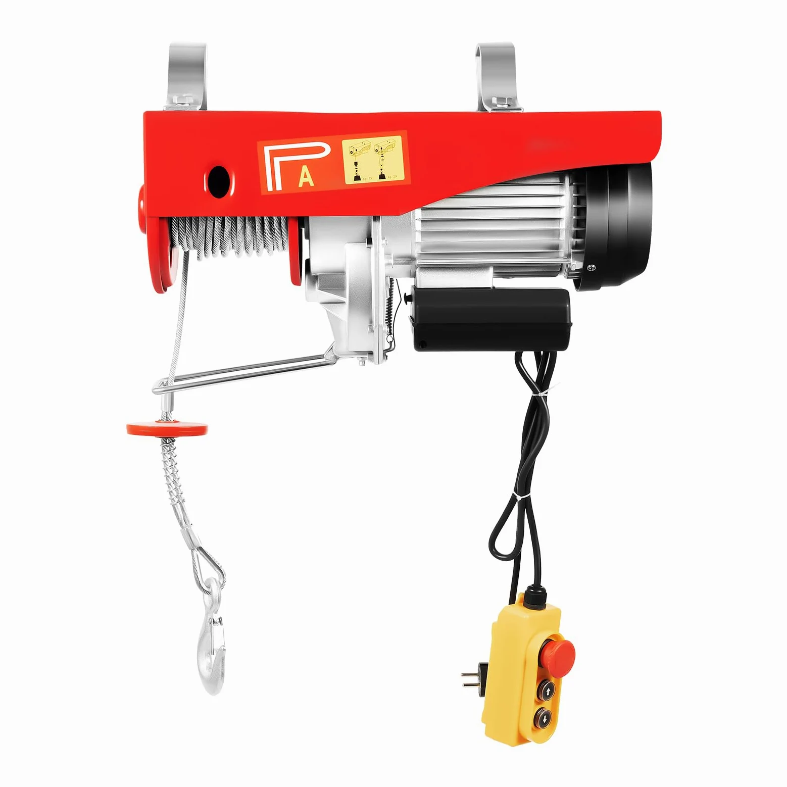 Polipasto eléctrico para grúa, elevador, cabrestante eléctrico, capacidad de carga de 500 kg, potencia 1600 W, altura de elevación hasta 12 m