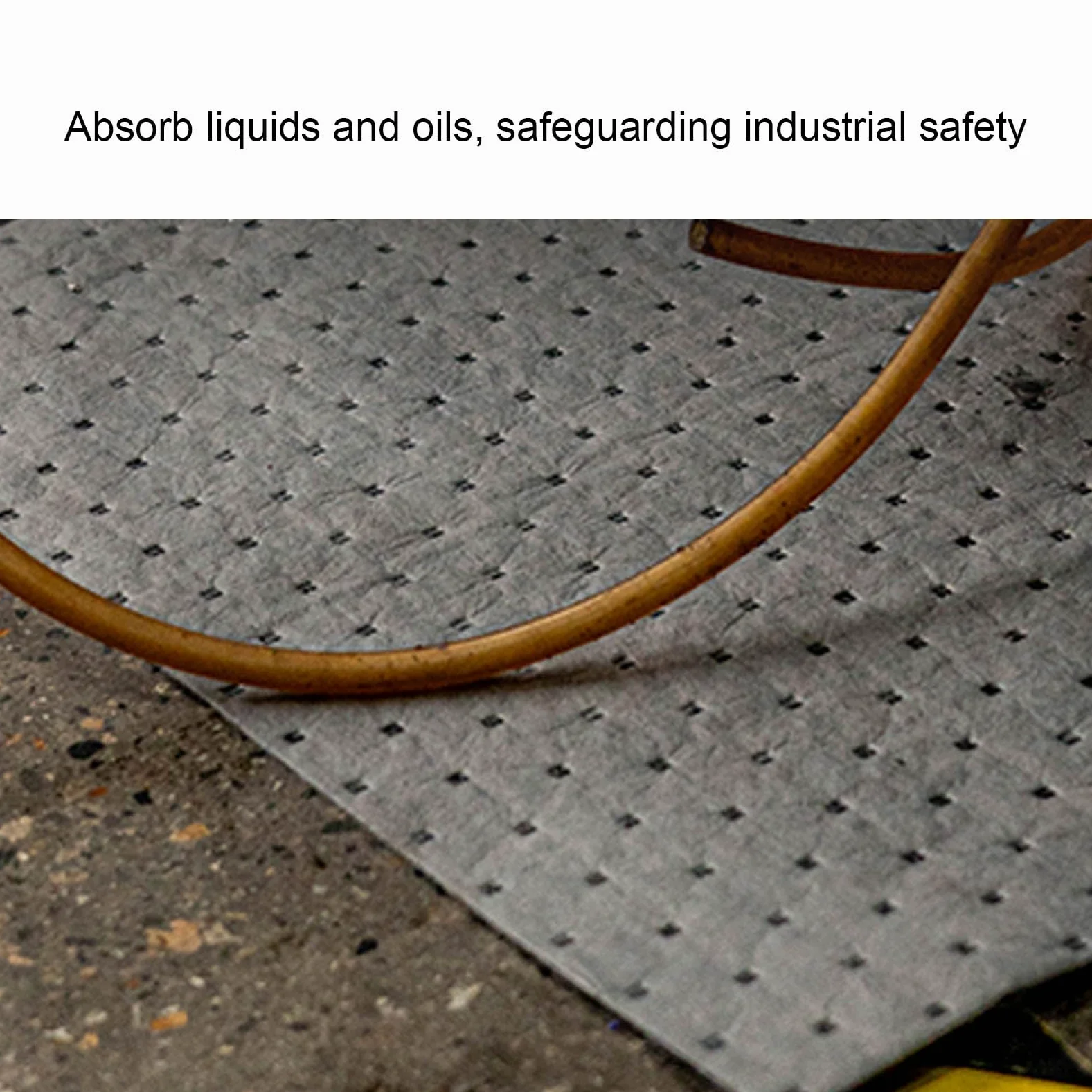 Elprico Rollo de Alfombrilla Absorbente de Aceite, Almohadillas Universales de Peso Pesado, Alfombra de Derrame de Esquina Absorbente para Piso de Garaje, Taller, Sótano e Uso Industrial